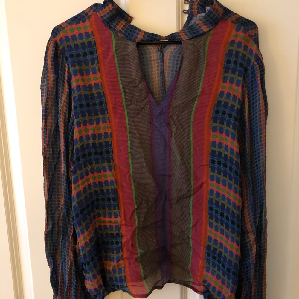 Anthropologie Pattern Abstract Blouse - image 1